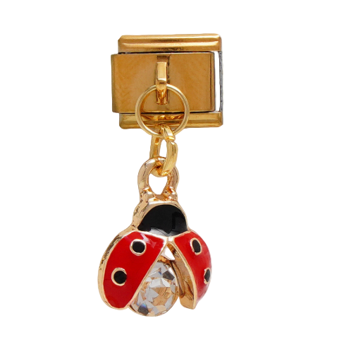 Dangling Ladybug Gold